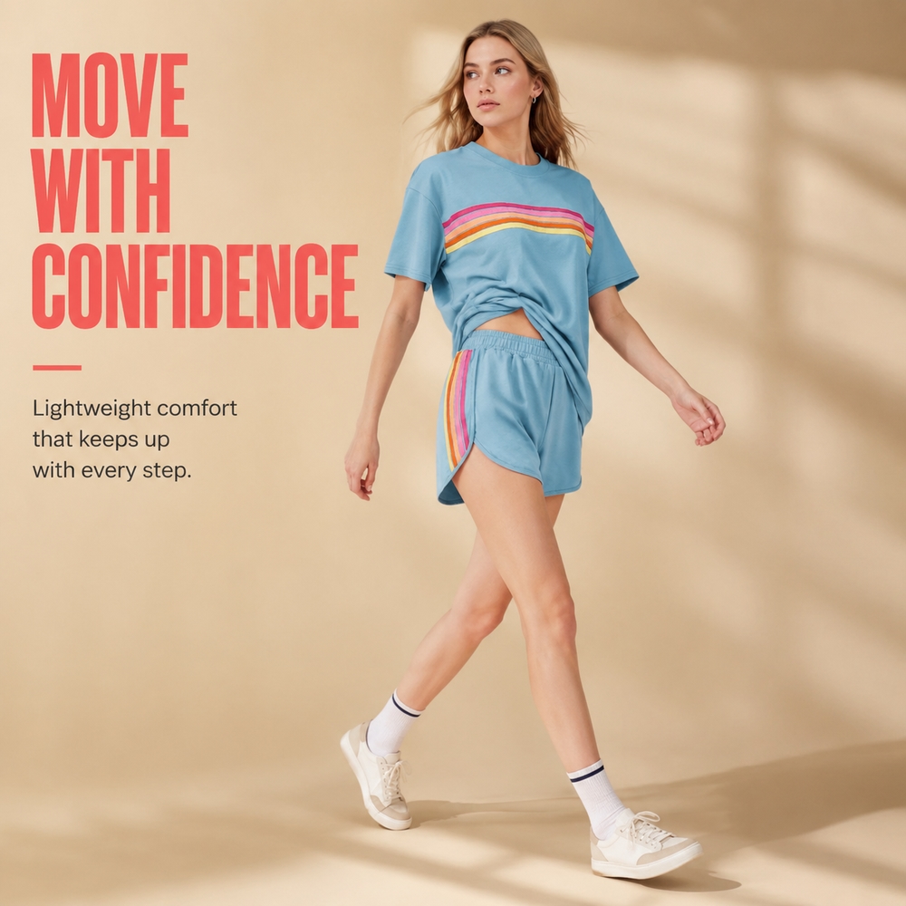 Street Fashion Dance - Women's 2 Piece Tracksuit Set Short