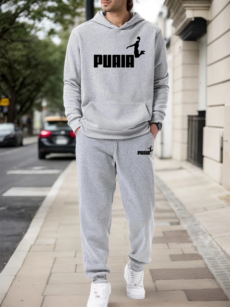 Street Fashion Hoodie - Men's Set/Hoodie/Pants 2026 Fall Winter Casual