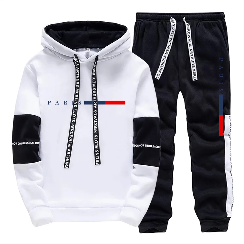 Street Fashion Hoodie - Men's Set/Hoodie/Pants Paris Fashion Autumn Winter