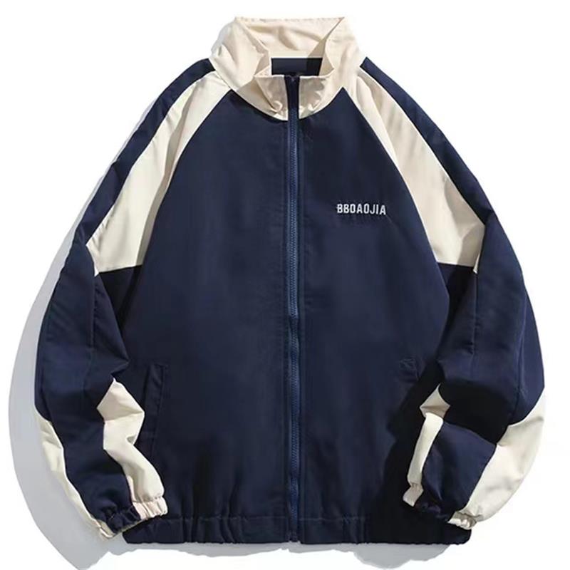 Men High Street Patchwork Colo - Street Fashion Of Japan review and price