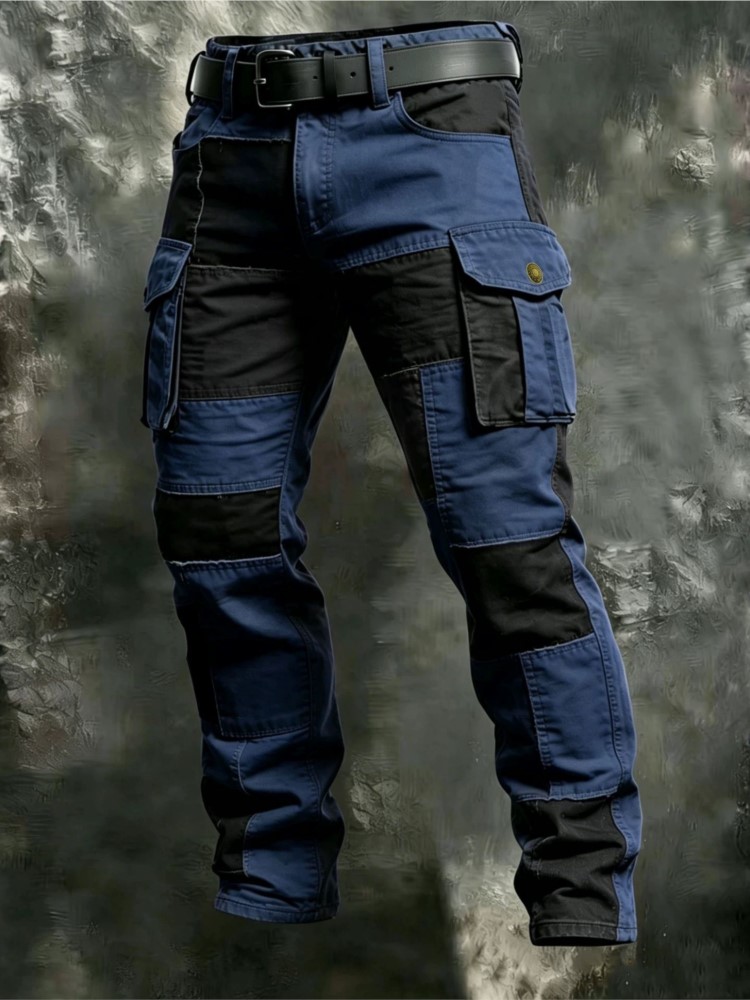Cotton Men Cargo Pants Khaki C - Street Fashion Art review and price