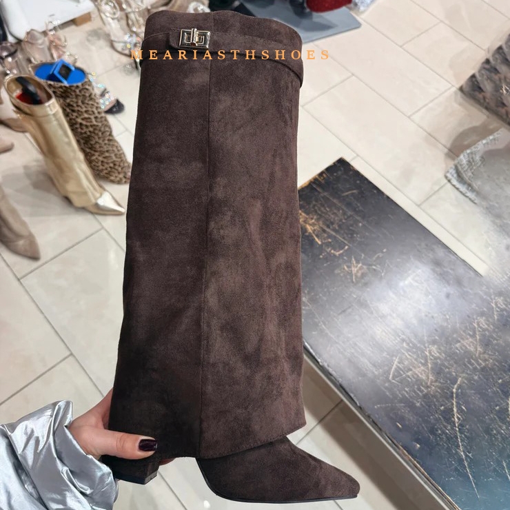 Women's Chunky Heel Knee High  - Street Fashion Winter 2025 review and price