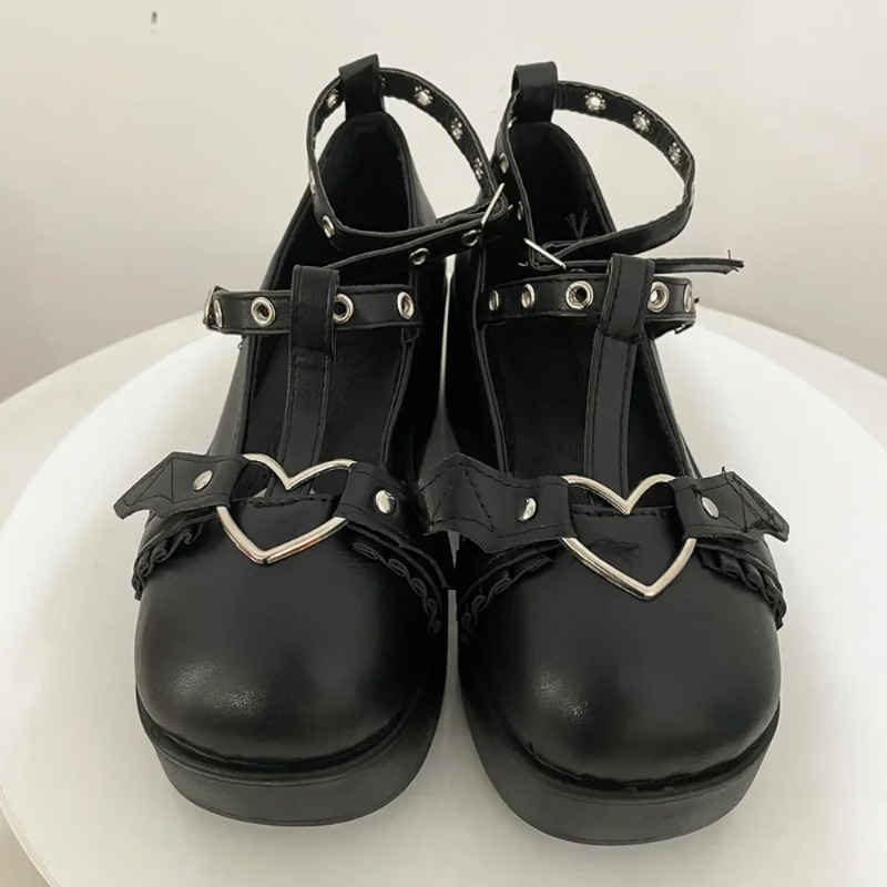 New Sweet Heart Buckle Wedges  - Chunky Sneaker Platform review and price