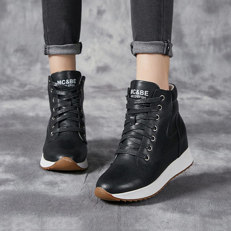 7CM Genuine Leather Women Ankl - Chunky Sneaker Platform review and price