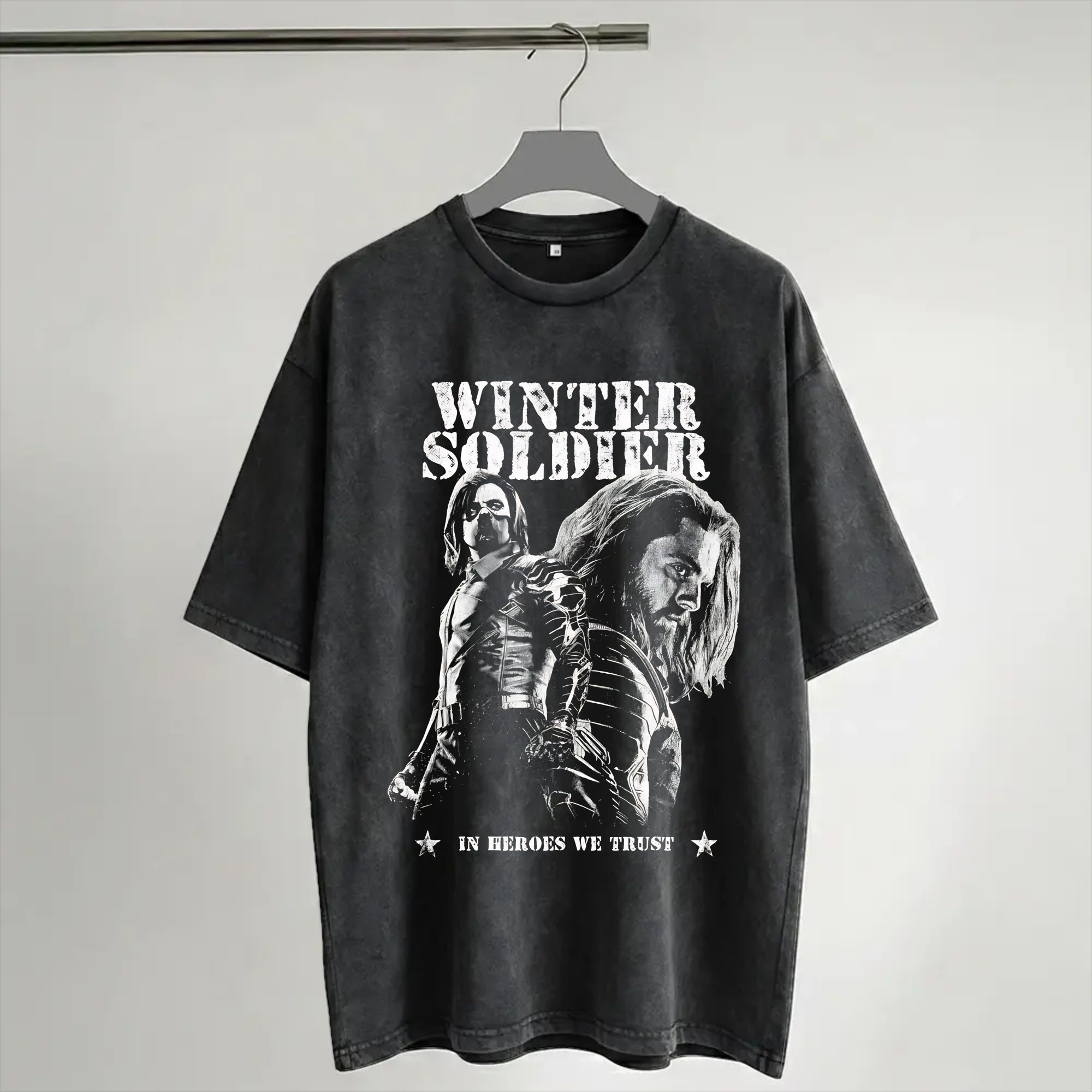 Harajuku Washed Shirt Soldier  - Street Fashion Outfit For Men review and price
