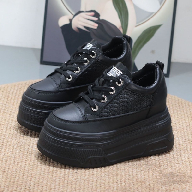 2026 New 10CM Genuine Leather  - Chunky Sneaker Platform review and price