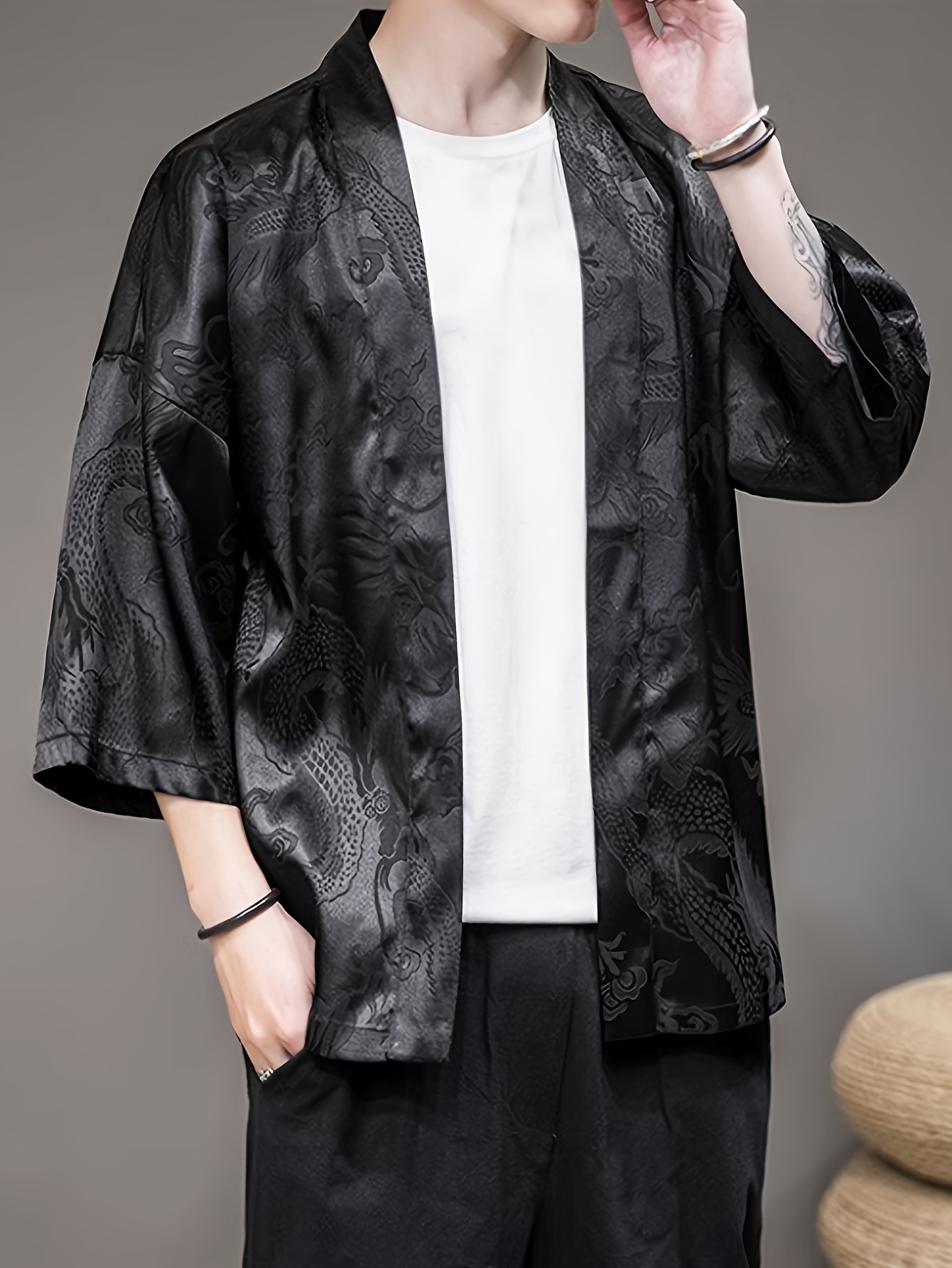 2026 Summer Men's Kimono 3D Pr - Street Fashion Designers review and price