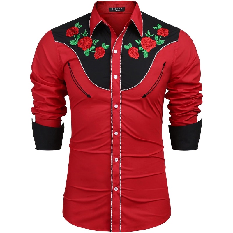 Men's Western Cowboy Shirt Lon - Street Fashion Dance review and price