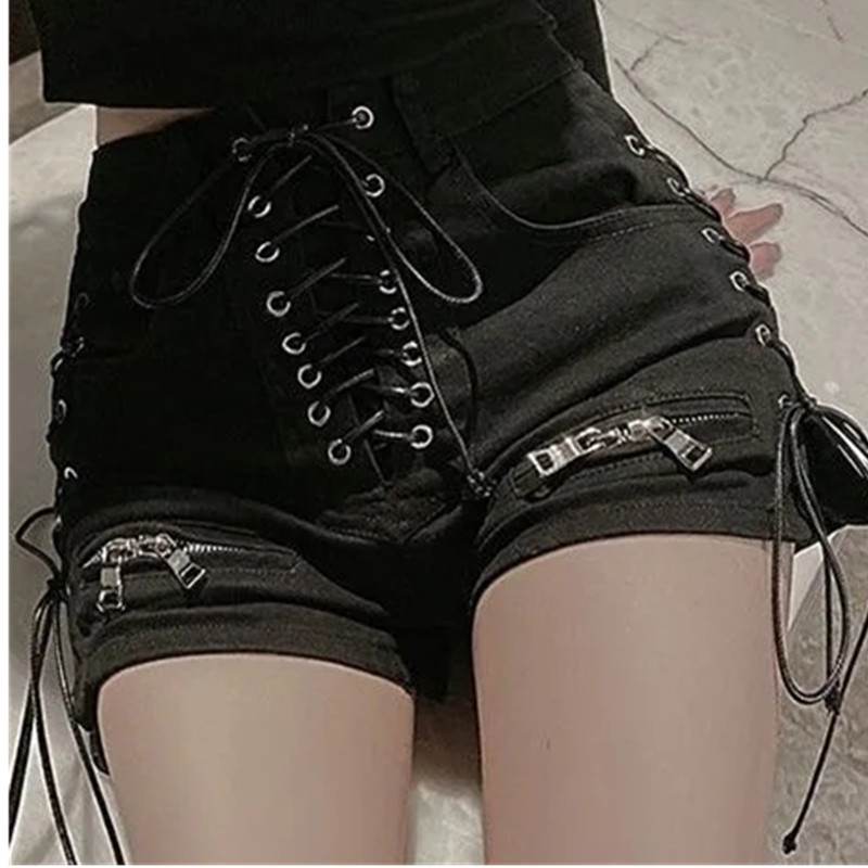 2026 New Bandage Sexy Denim Sh - Street Fashion Goth review and price