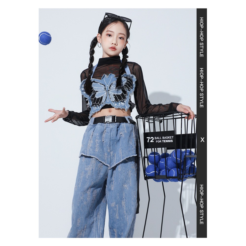 Jazz Hip Hop Dance Set Mesh Lo - Street Fashion Dance review and price