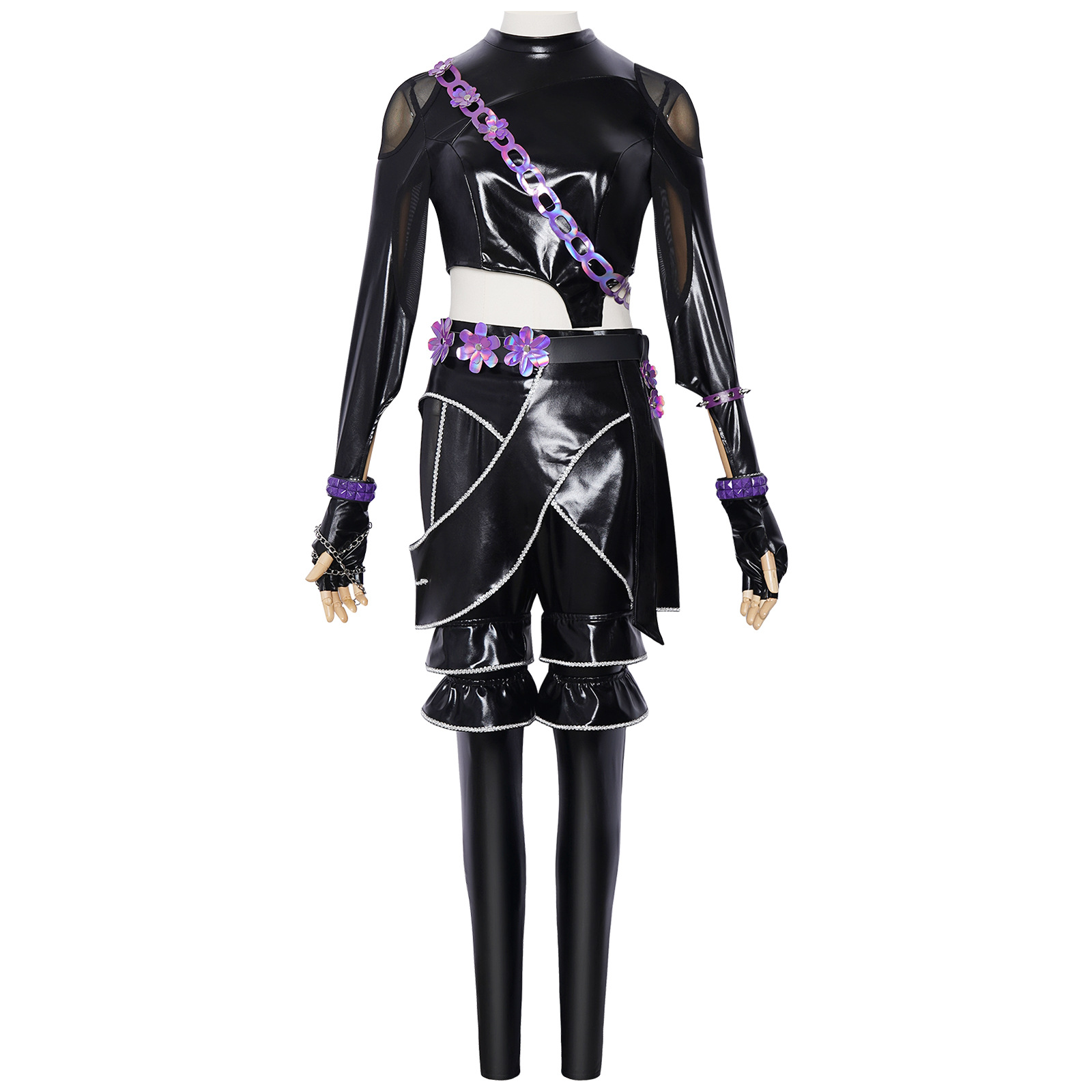 Kpop Outfits Women Black Purpl - Street Fashion Dance review and price